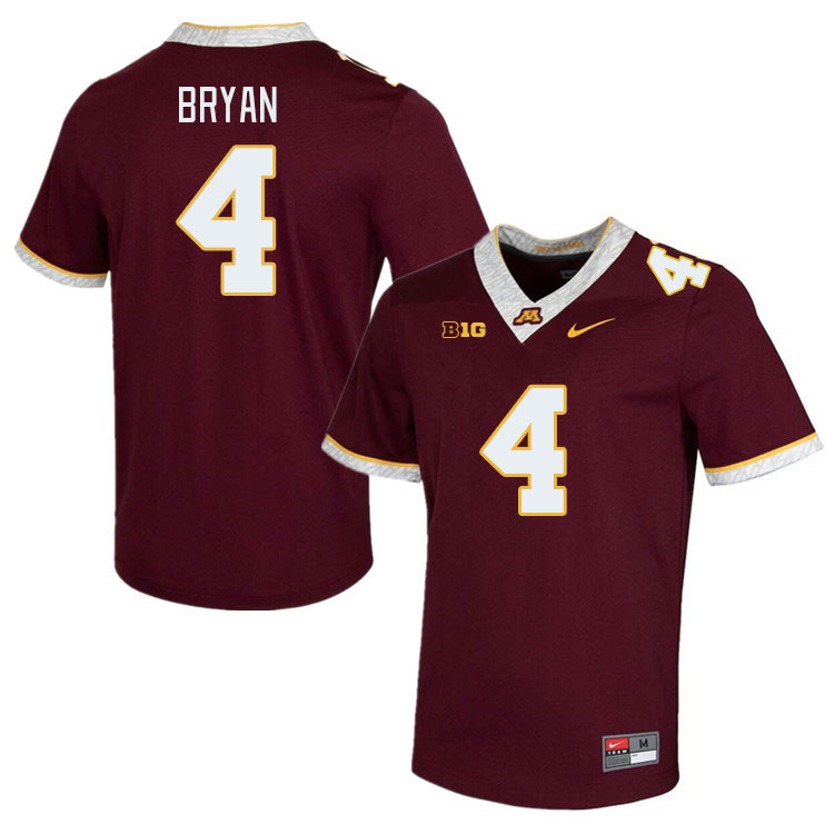 Men #4 Za'Quan Bryan Minnesota Golden Gophers College Football Jerseys Stitched Sale-Maroon - Click Image to Close